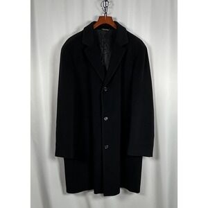 METROPOLITAN VIEW Bloomingdale's Overcoat 44L Long Wool / Angora Coat ITALY Made